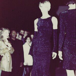 Anna Huling, stretch, body conscious evening gown.